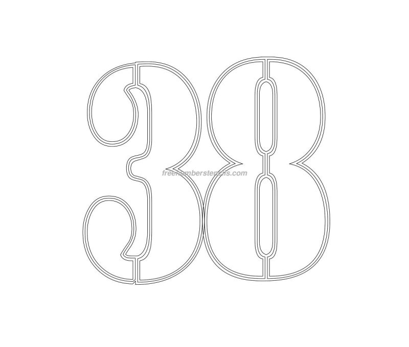 Трафарет цифры 230