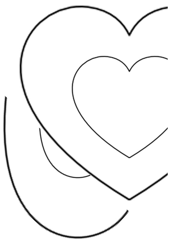 Трафарет сердечки