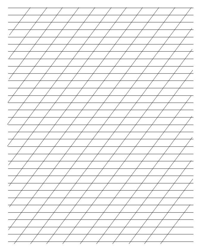 Разлинованный лист для каллиграфии