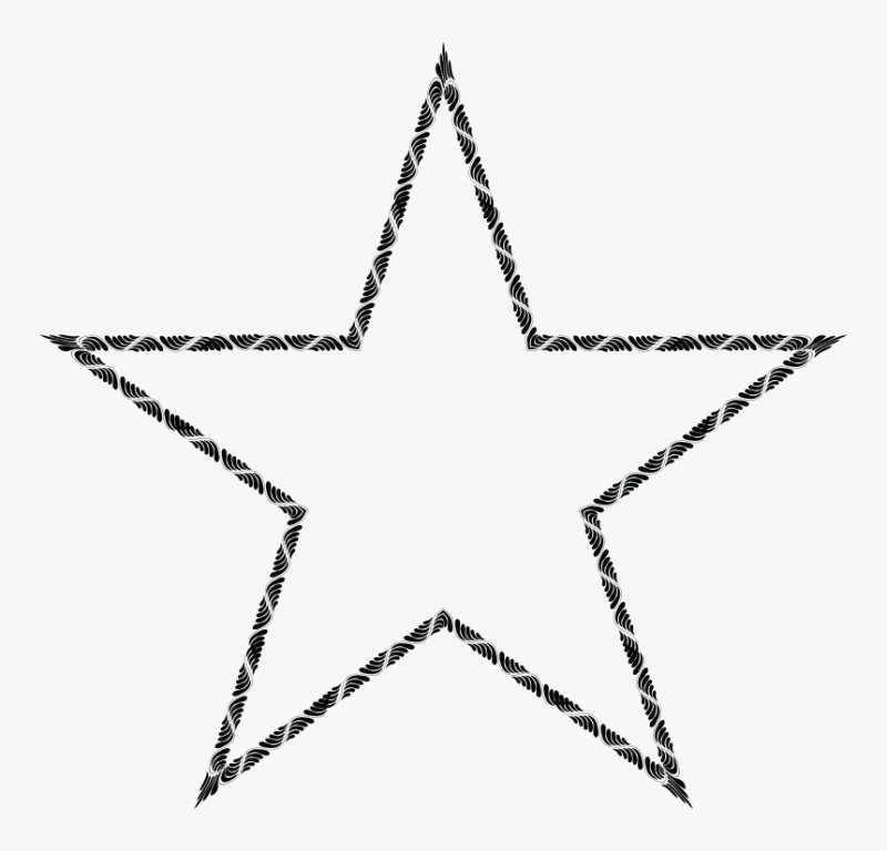 Пятиконечная звезда контур