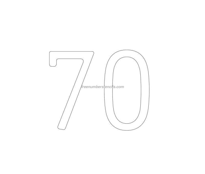 Трафарет для торта цифра 7