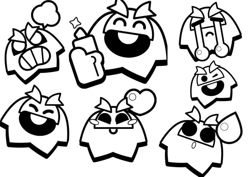 Эмодзибравл старс черно белые