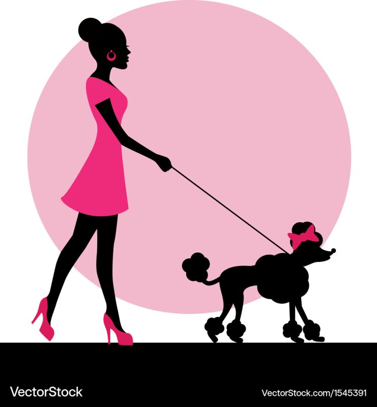 Дама с собачкой силуэт