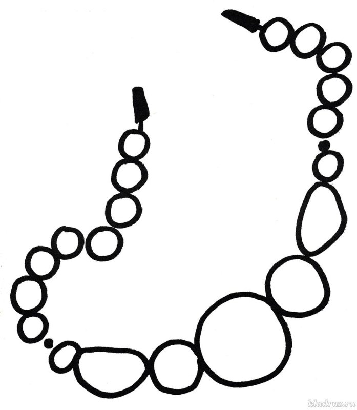 Бусы для мамы рисование