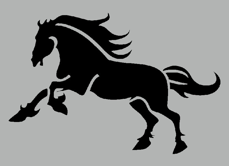 Трафарет лошади