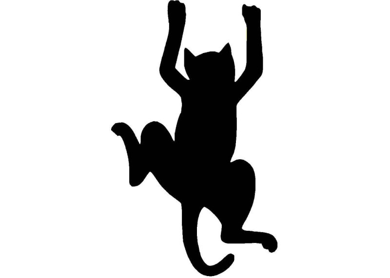 Трафарет кошки на стену