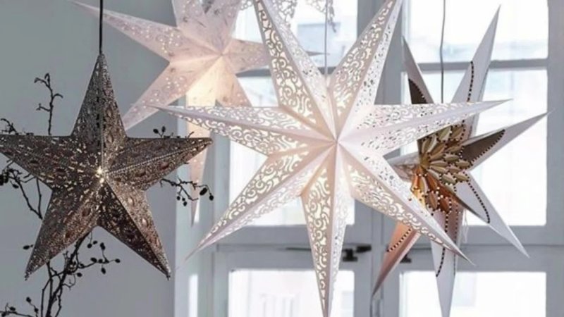 Новогодняя звезда из бумаги