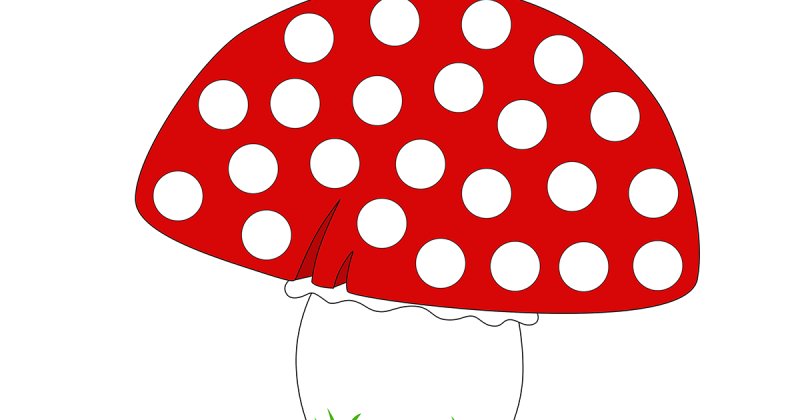 Мухомор рисование пальчиками