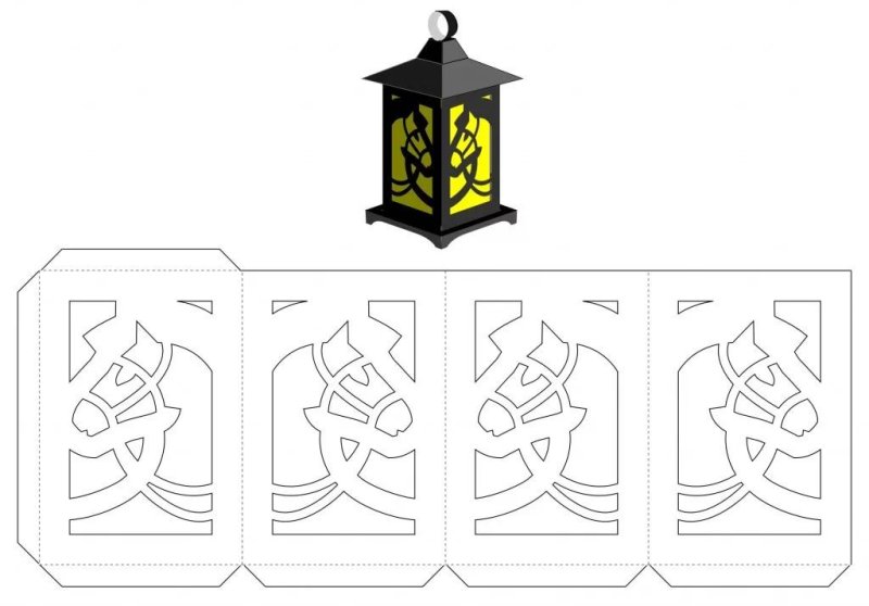 Трафарет фонарика