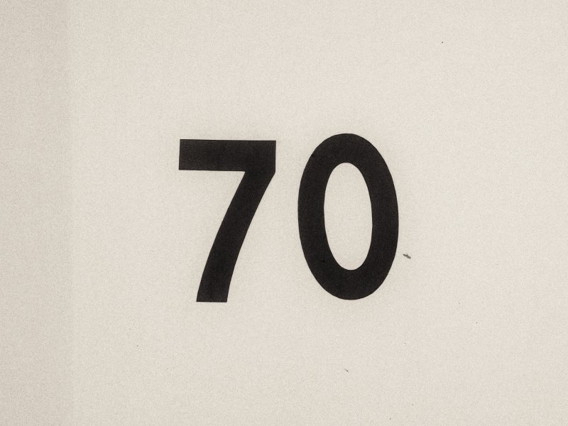 Цифра 70 красивая