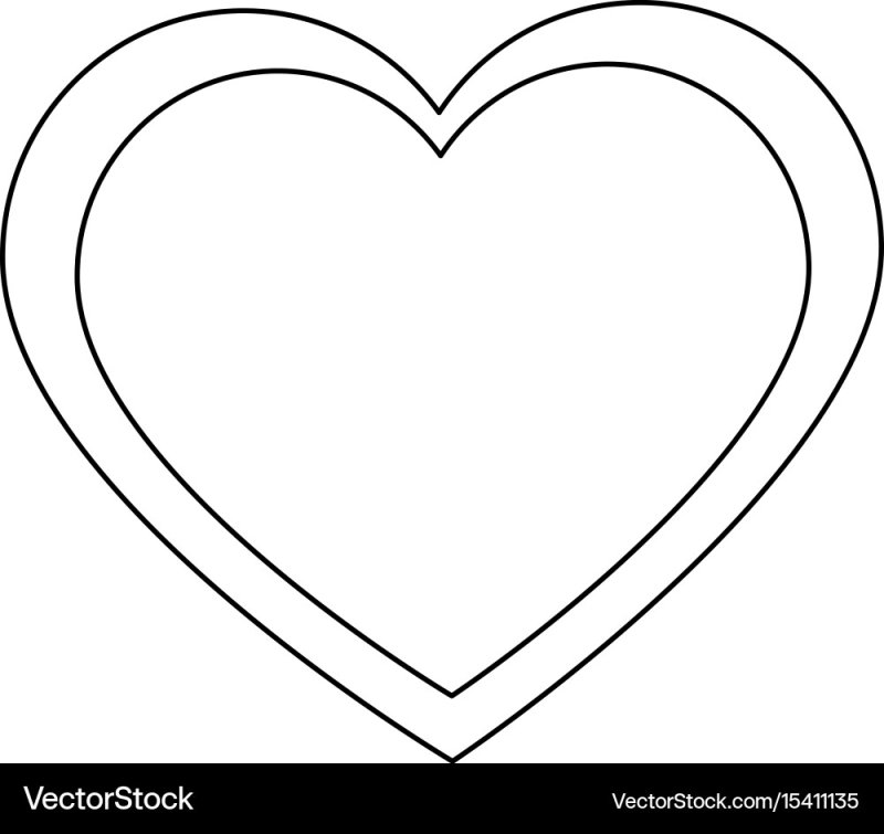 Трафарет сердце для торта