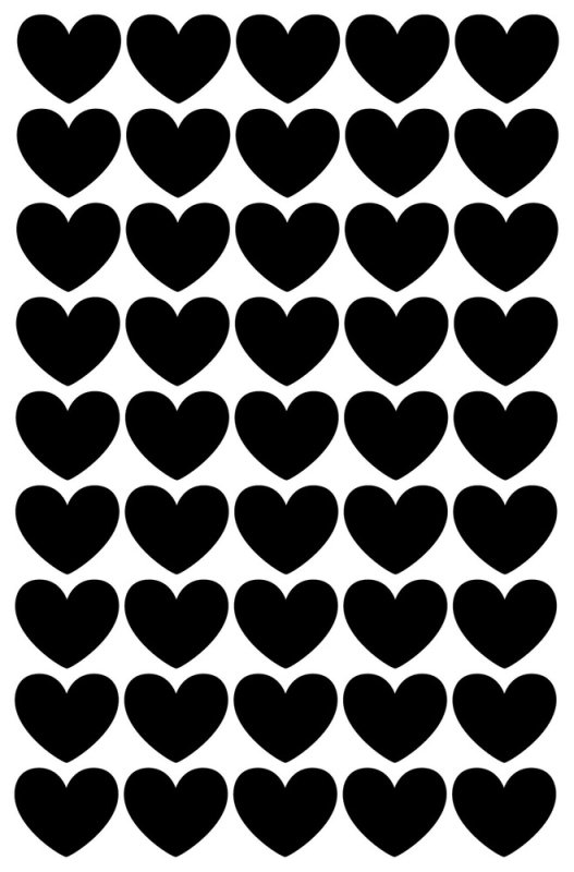 Много маленьких сердечек