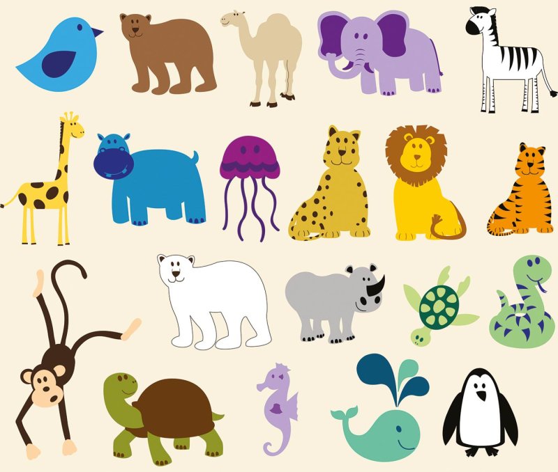 Стилизованные животные для детей