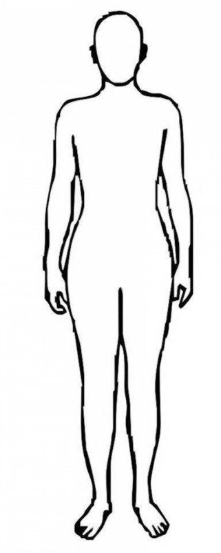 Очертания женской фигуры
