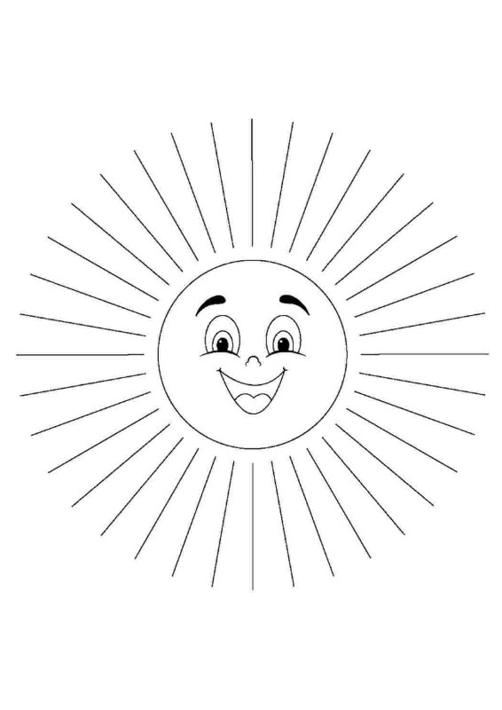 Раскраска. Солнышко