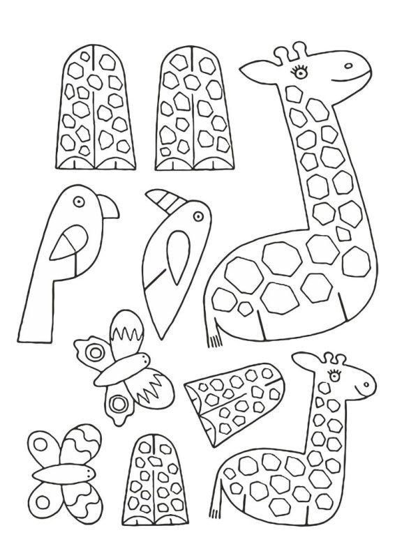 Трафареты для объемных поделок