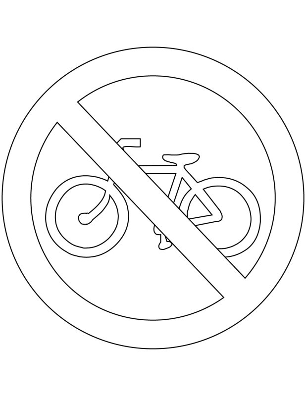 Дорожный знак велосипедная дорожка раскраска