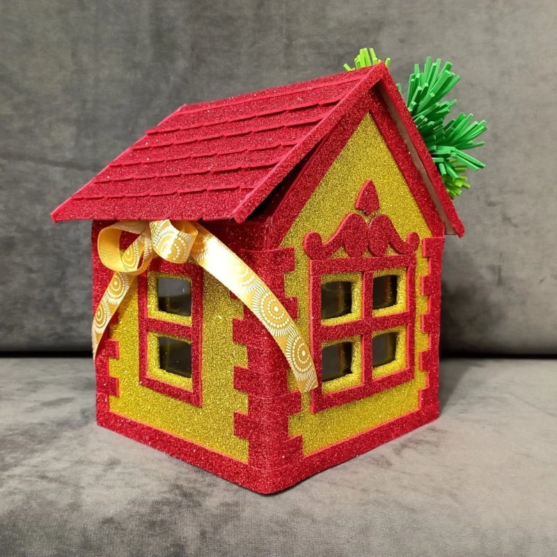 Новогодний домик из фоамирана