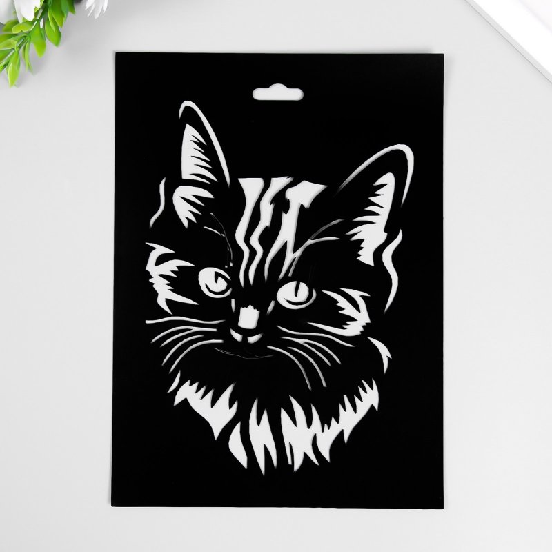 Кошачьи глаза трафарет