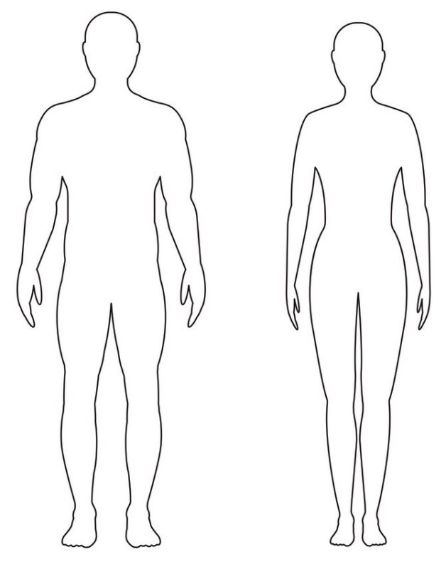 Контур тела человека