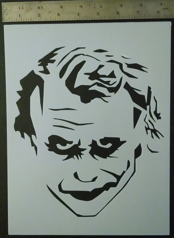 Джокер трафарет для вырезания