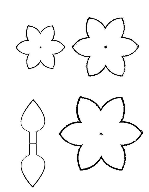 Трафареты цветов для поделок