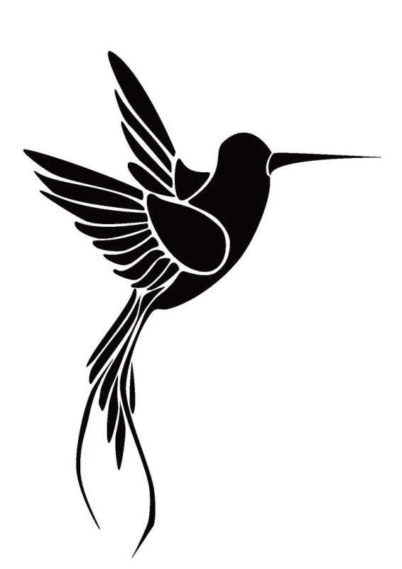 Трафарет птицы