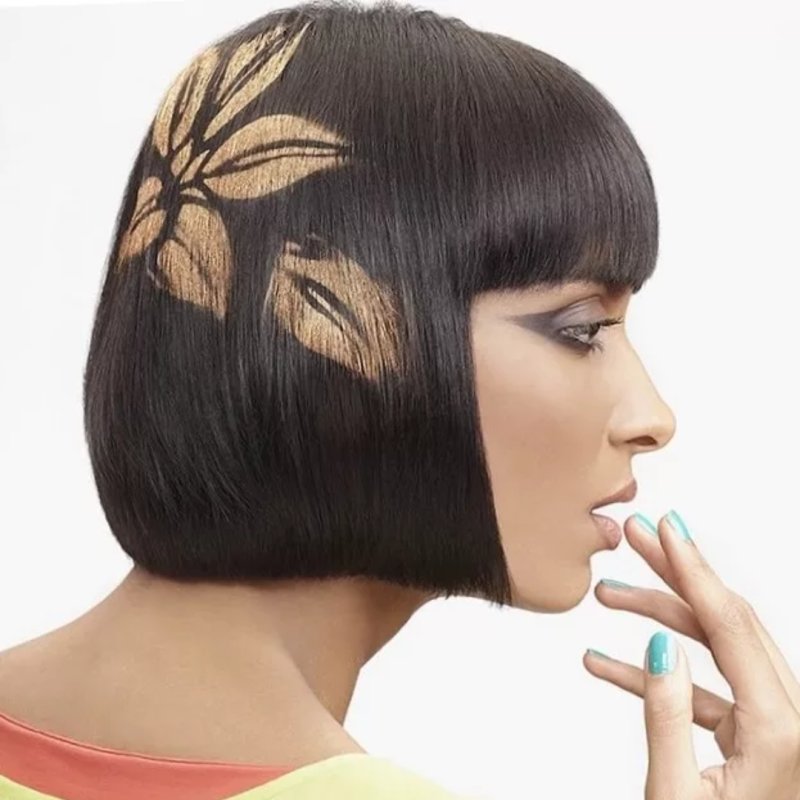 Трафаретное окрашивание волос