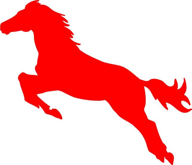 Трафарет коня