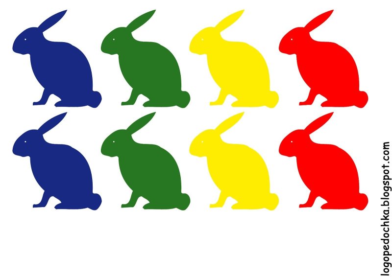 Зайчики разных цветов