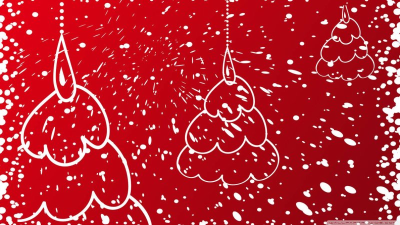 Красный фон новый год