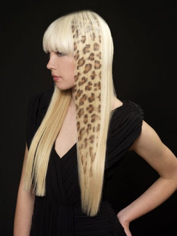 Окрашивание волос леопард