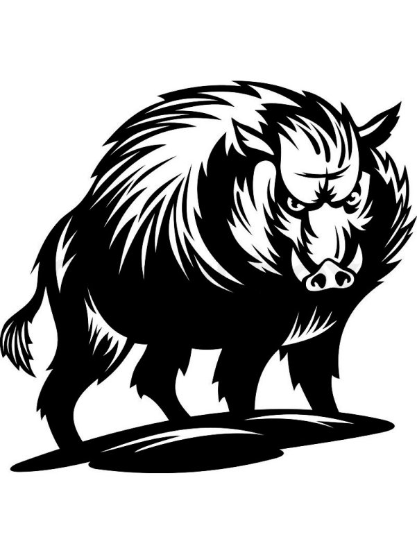 Силуэт дикого кабана