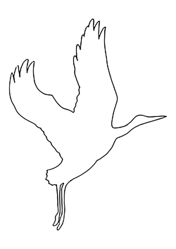 Журавли шаблоны для вырезания