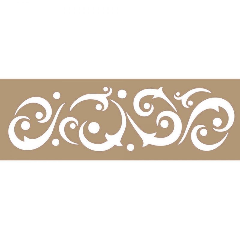 Трафарет для бордюра на стене