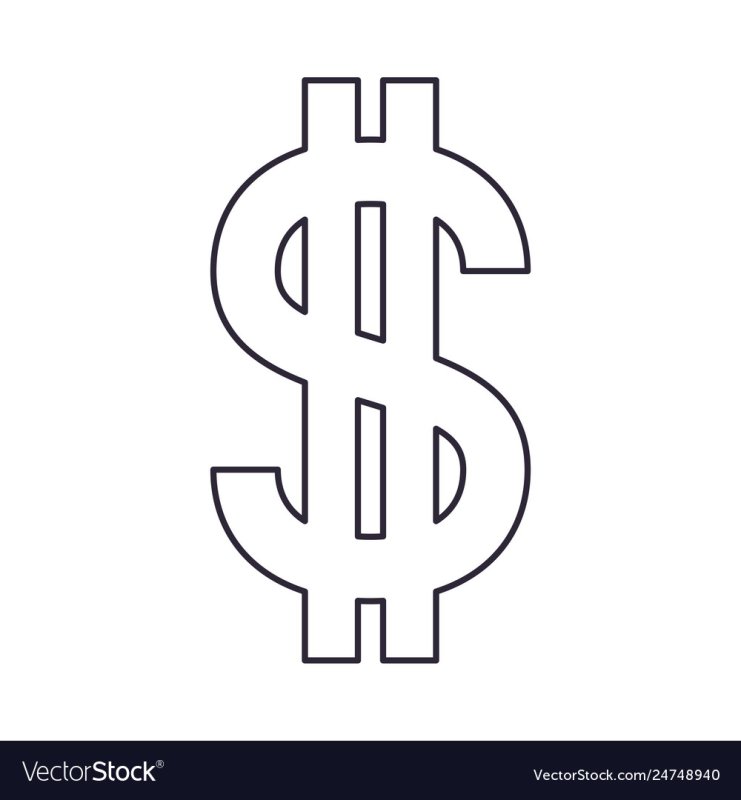 Доллар трафарет