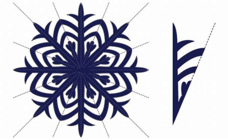Трафарет «снежинки»