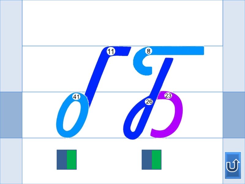 Конструирование письменных букв из элементов