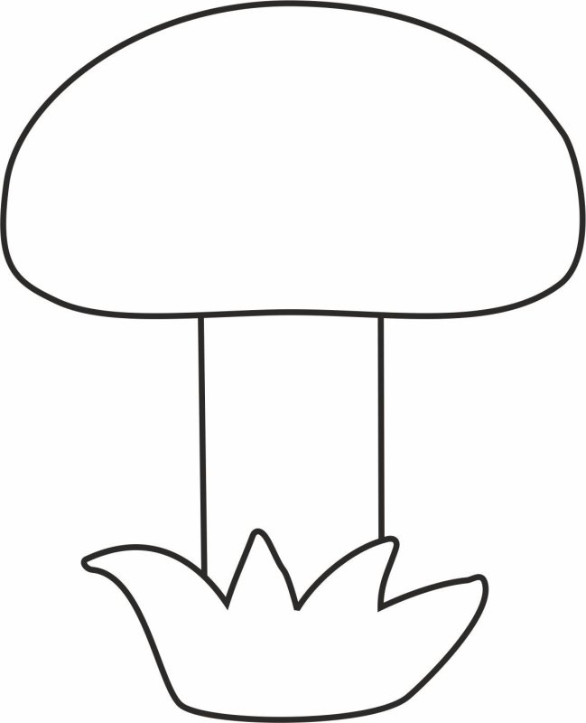 Трафареты грибов для рисования