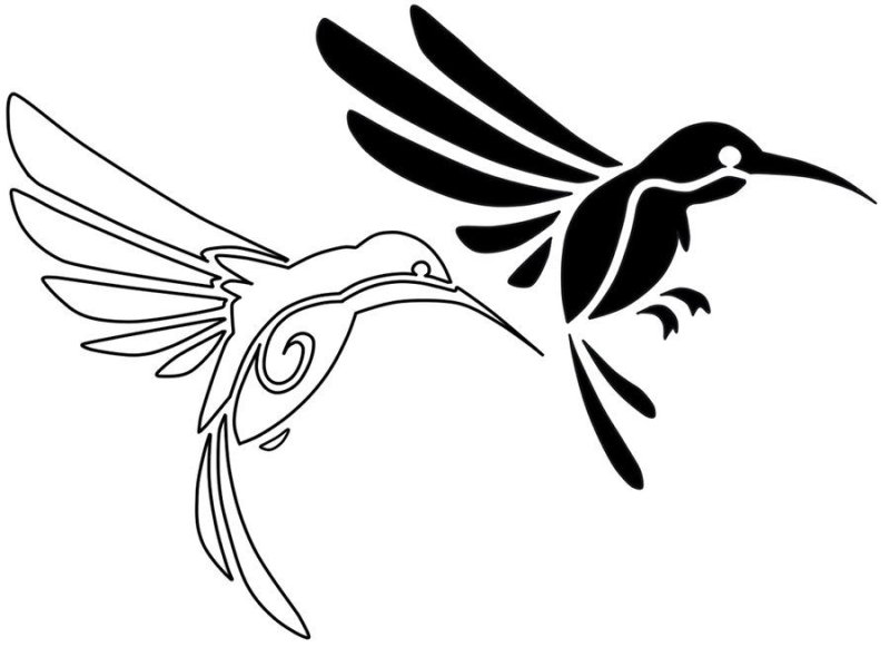 Трафарет птицы