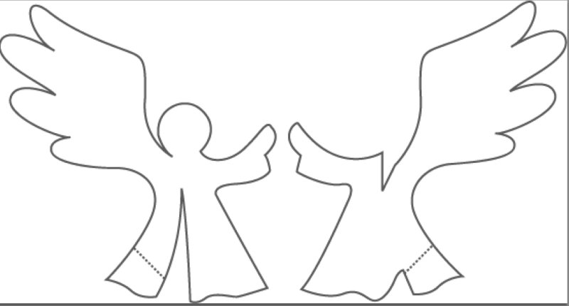 Ангелочки из бумаги шаблоны