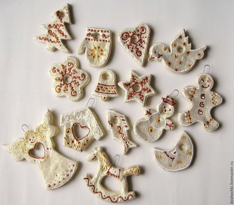 Новогодние игрушки из соленоотес