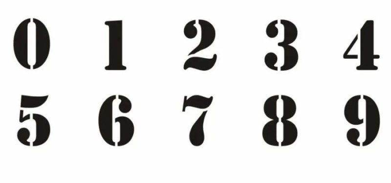 Цифры трафарет для вырезания