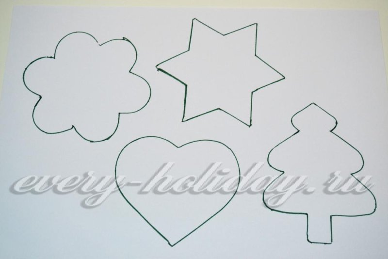 Трафарет елочной игрушки из теста