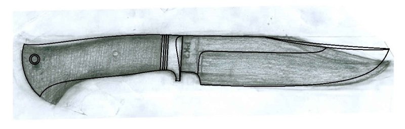 Рукоять для ножа трафареты