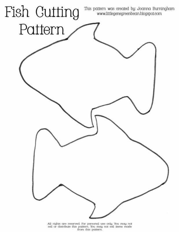 Трафарет рыбки из фетра