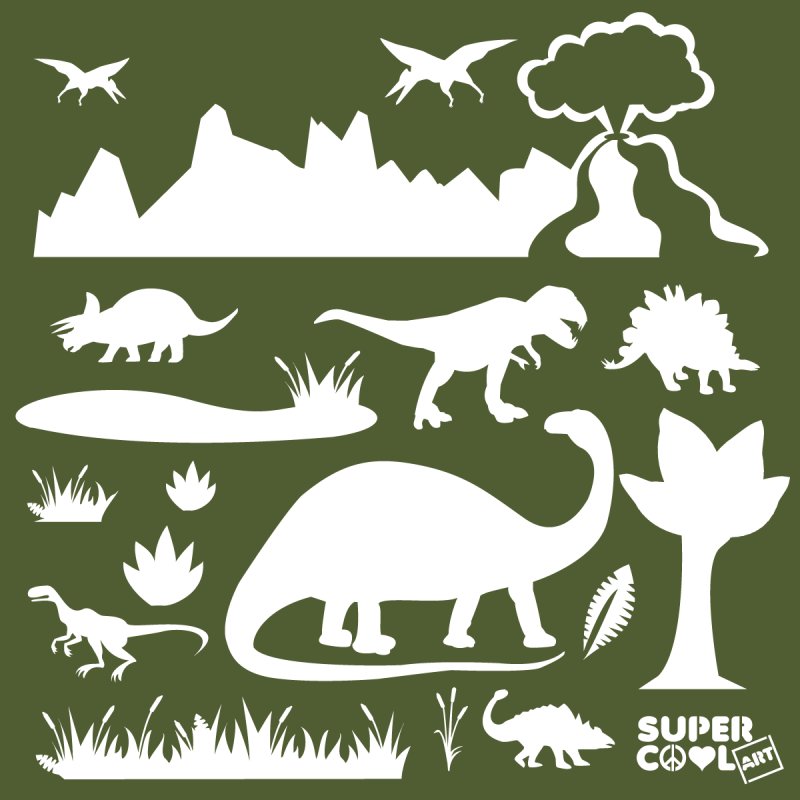 Силуэт динозавра