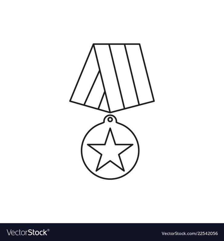 Раскраска ордена и медали