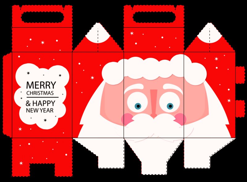 Коробочка для подарка шаблон