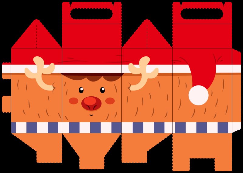 Развёртка коробочки для подарка